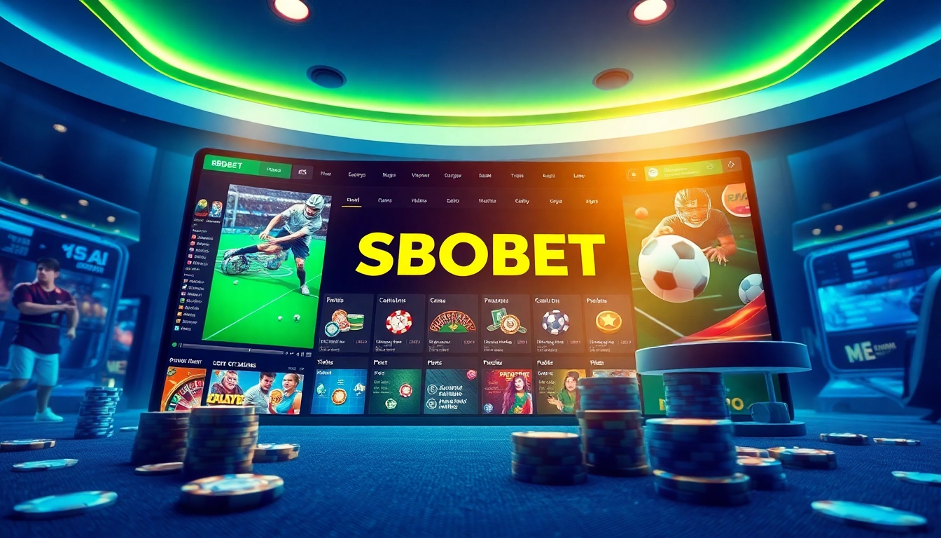 SBOBET dance platform showcasing a vibrant online gambling experience with diverse betting options.