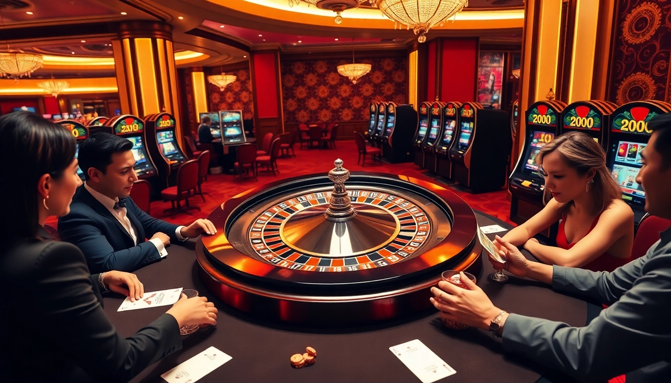 Experience the excitement of gambling at trang chủ PS99 with luxury casino tables and vibrant slot machines.