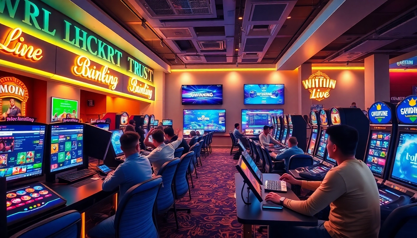 Exciting online gaming scene at 98winwin.live showcasing interactive sports betting and slot games.