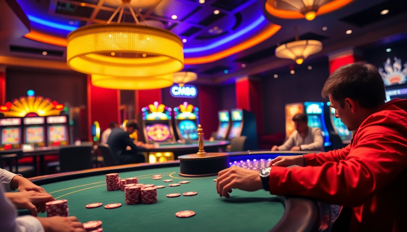 Experience thrilling moments at the cm88 casino with exciting poker games and colorful chips.