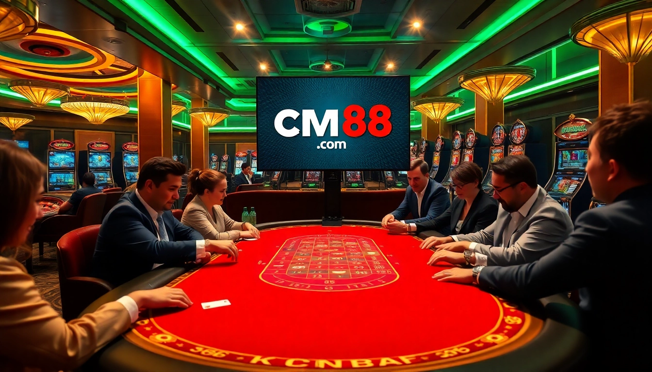 Experience the thrill of cm88 com at an exciting high-stakes poker table, showcasing online betting.