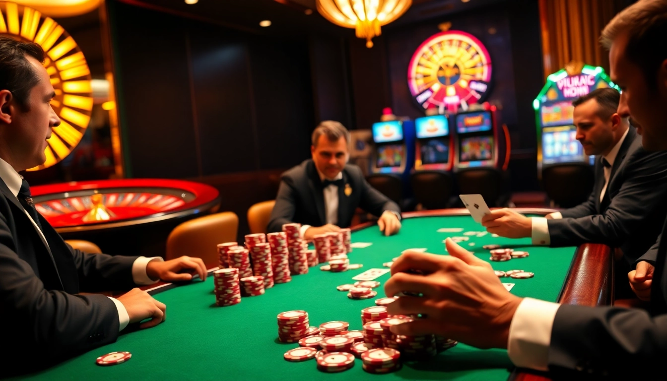 The lively poker game scene at https://www.5z7776.com/ features stacked chips and intense player focus.