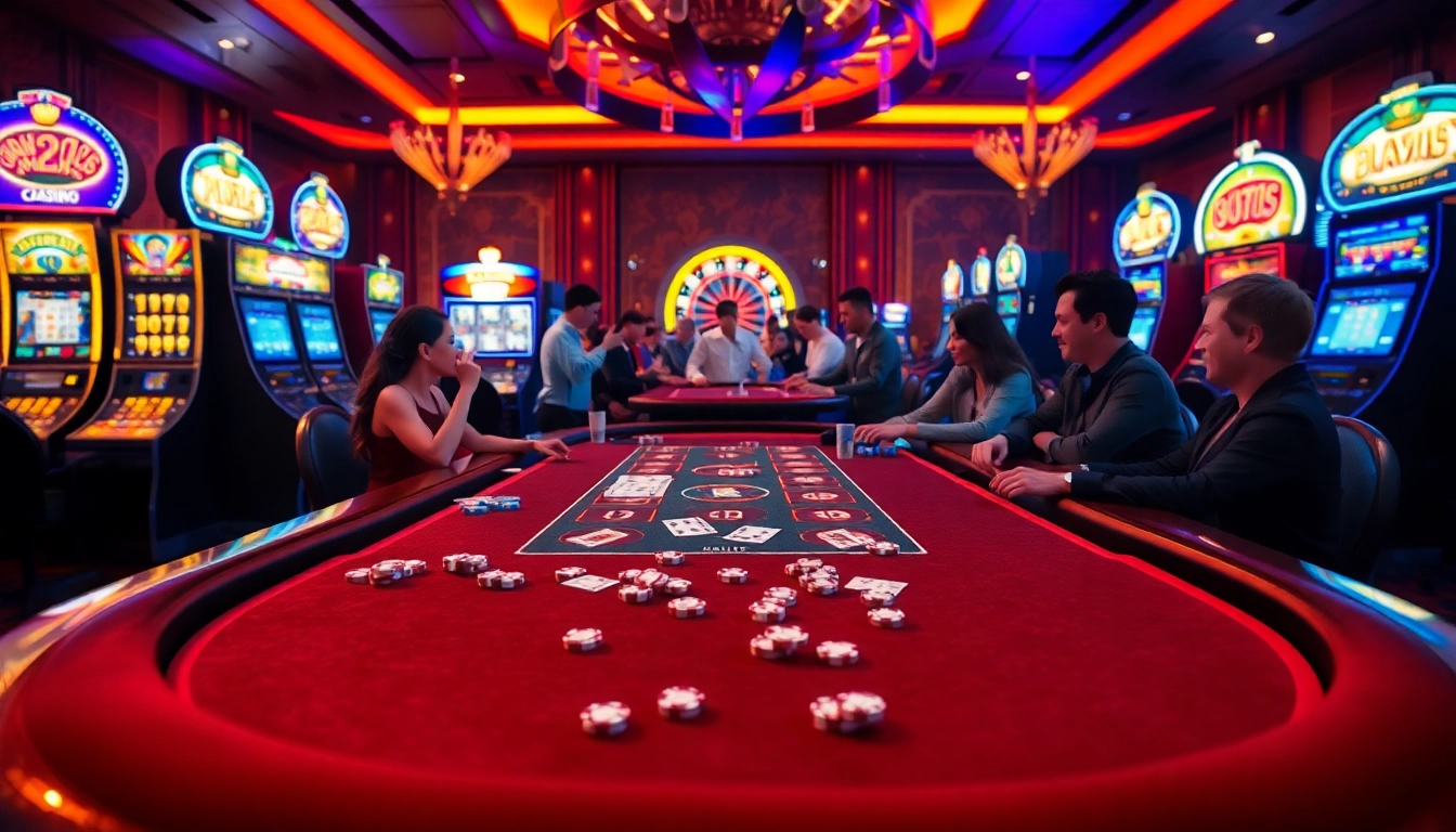 Experience high-stakes excitement at slvip casino with vibrant gaming tables and thrilling atmosphere.