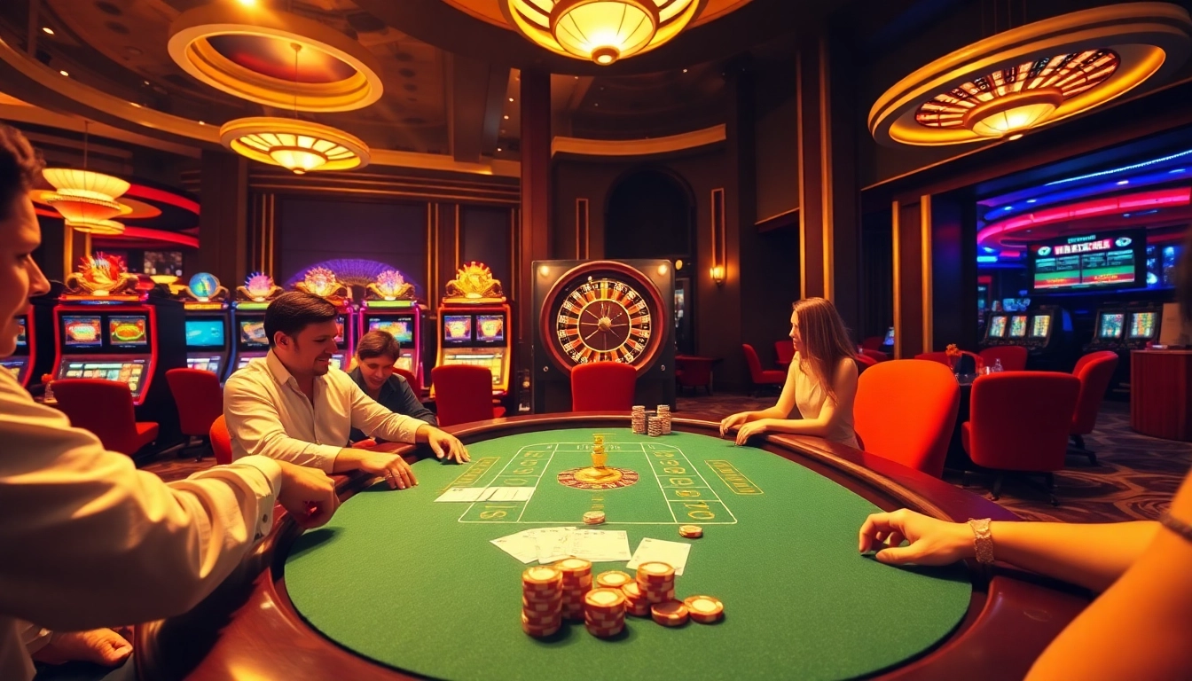 Feel the thrill of the casino with vswin as players enjoy an exhilarating poker game in a luxurious setting.