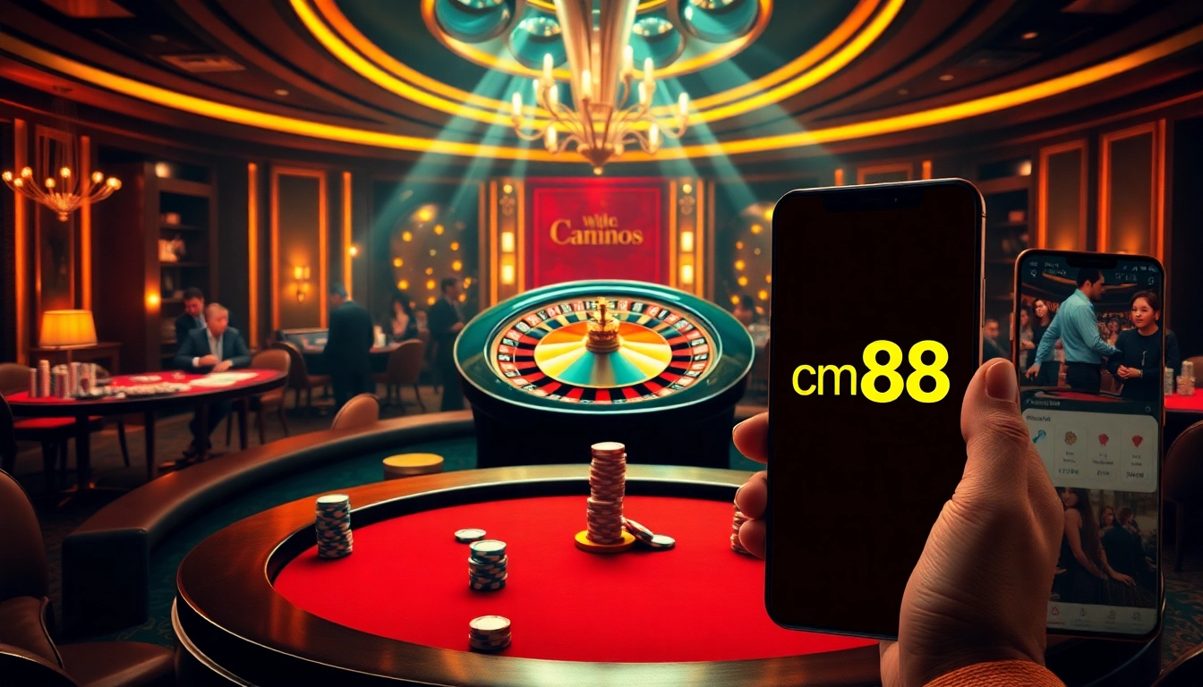 Experience the excitement of cm 88 with players at a stylish casino table immersed in the game.