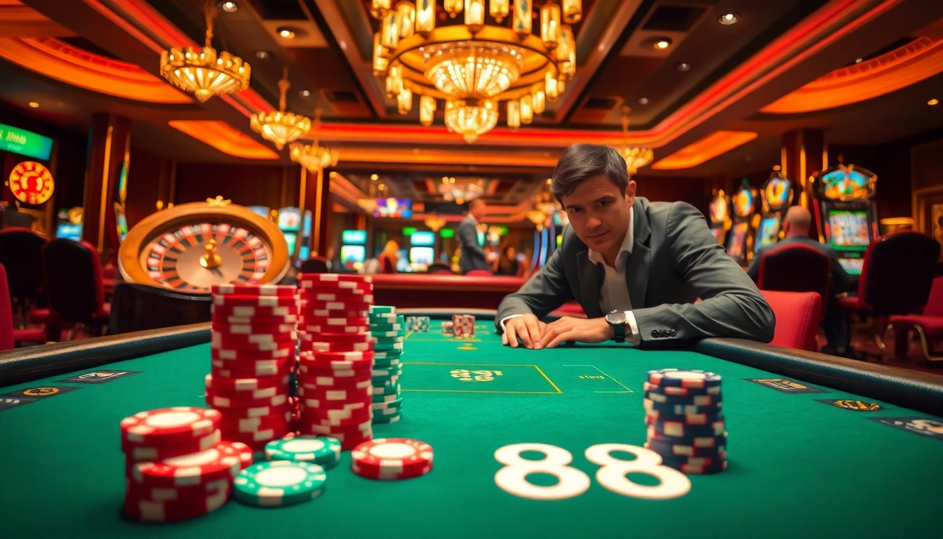 Experience the excitement of high-stakes gambling at go 88 casino with poker and roulette.