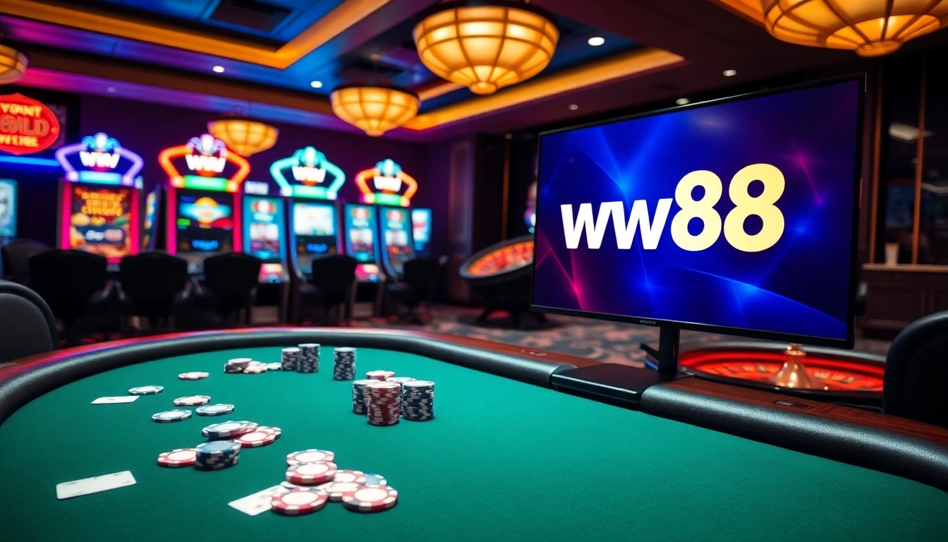 Experience the thrill of online gambling at ww88 with vibrant casino visuals and engaging gameplay.