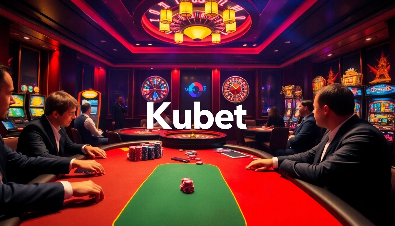 Kubet gaming scene showcasing vibrant casino tables, active players, and exciting roulette action.