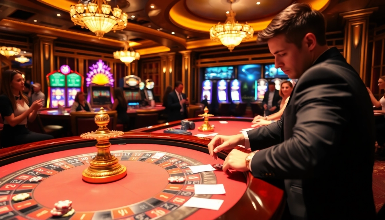 Witness a thrilling debet moment at a glamorous casino roulette table with immersive excitement.