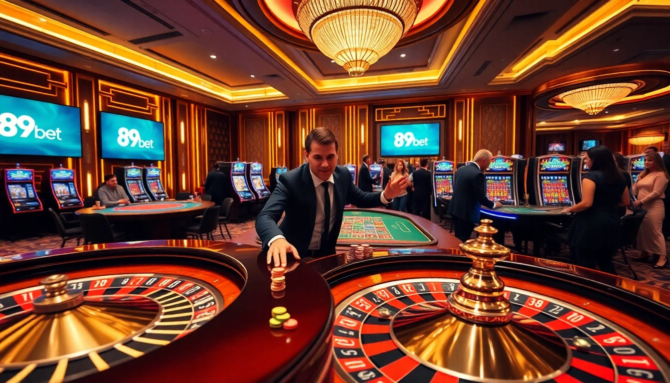 Player engaging at a roulette table, showcasing the exciting atmosphere of 89bet casino.