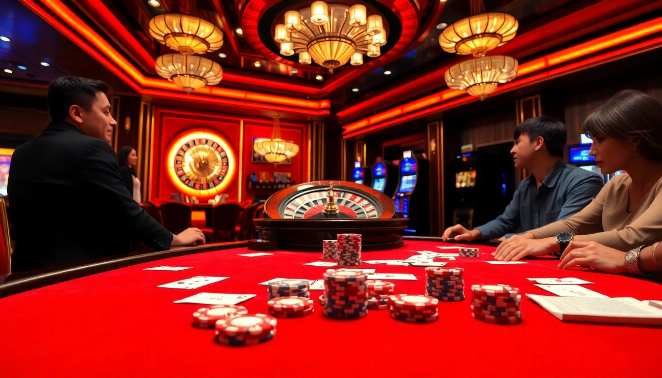 Experience high-stakes excitement with f789 at a luxurious poker table surrounded by casino glamour.