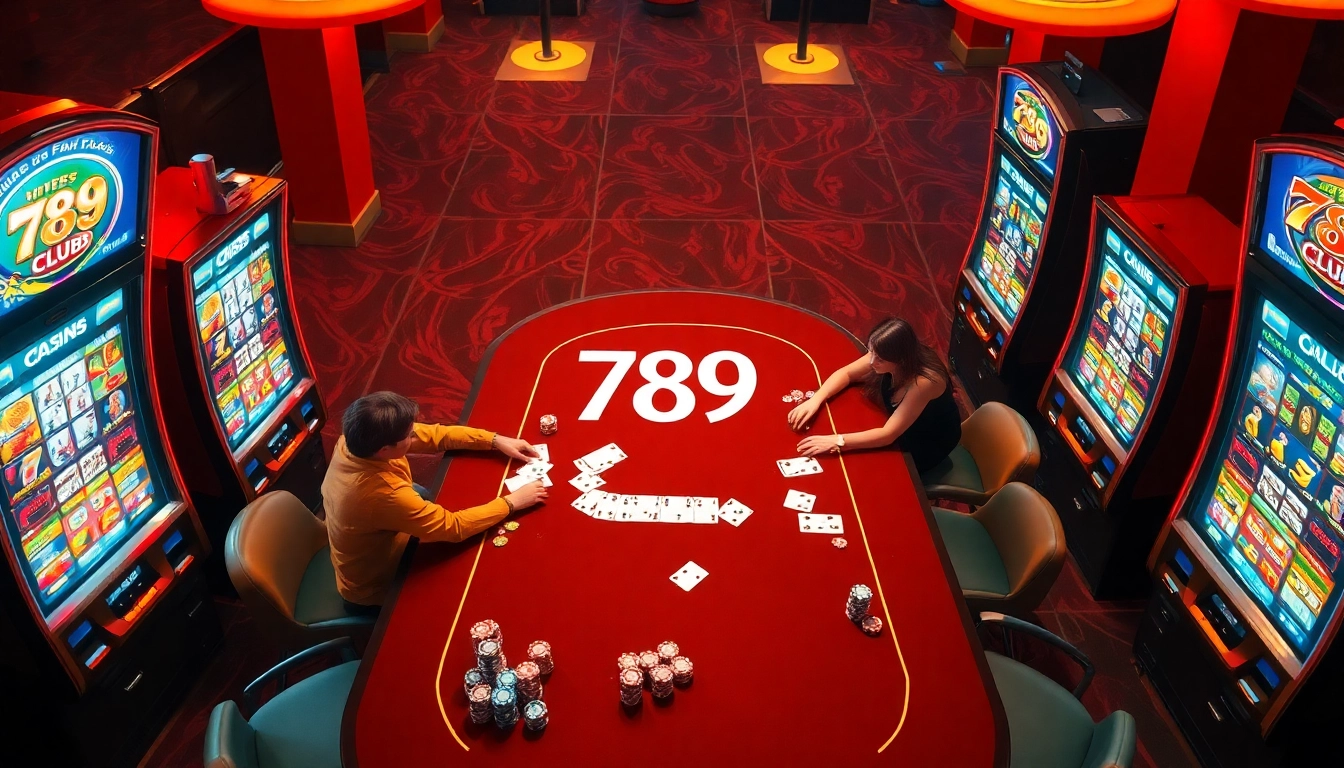 Enjoy thrilling casino games at 789 club with vibrant slot machines and engaging tables.